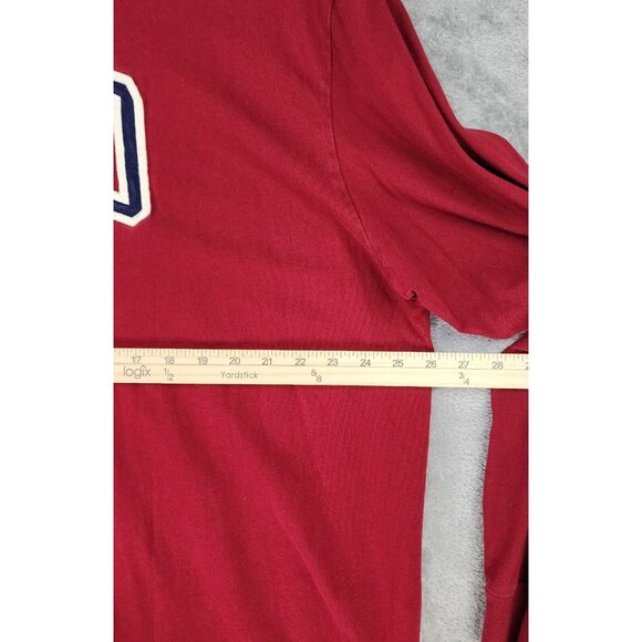Polo Ralph Lauren Shirt Mens XXL Red Blue Embroidered Logo Long Sleeve Pullover - Picture 4 of 10